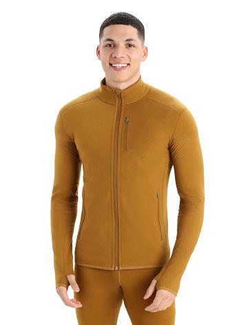 Clove Icebreaker RealFleece™ Merino Descender Long Sleeve Zip Men's Jackets | AU 1242CTVE